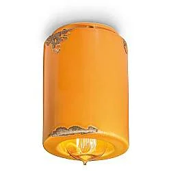 Plafoniera Vintage Ceramica Gialla 1 Luce E14
