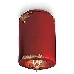 Plafoniera Vintage Ceramica Bordeaux 1 Luce E14