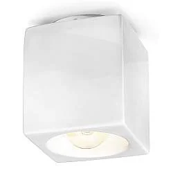 Plafoniera Vintage Ceramica Smaltata Bianco 1 Luce E27