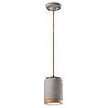 Lampadario Vintage Mateca Ferro E Ceramica Cemento 1 Luce E27 C988-CEM