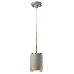 Lampadario Vintage Mateca Ferro E Ceramica Cemento 1 Luce E27