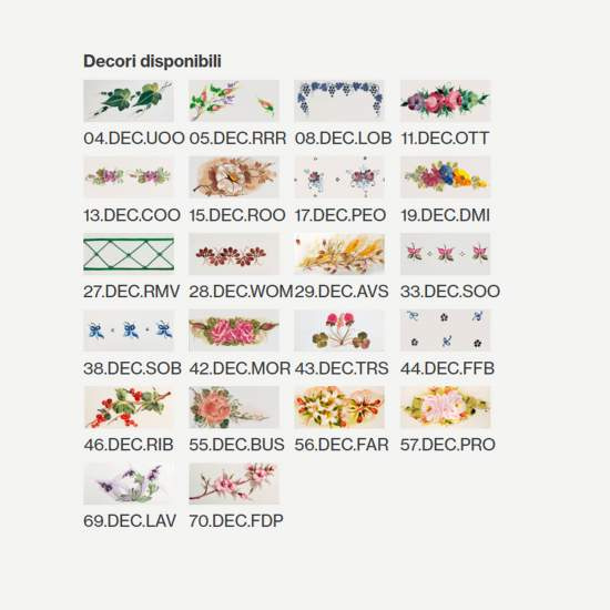 Applique Classica Trieste Bianco Decorato Filo Verde 1 Luce R7S C093-33-DEC-SOO