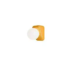 Applique Vintage Flip Ceramica Gialla Vetro Opalino 1 Luce G9