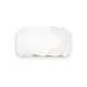 Applique Moderna Ovalino Vetro Bianco 2 Luci E27