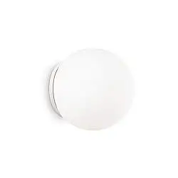 Applique Moderna Mapa Vetro Bianco 1 Luce E27 D20Cm