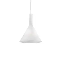Sospensione Moderna Cocktail Vetro Bianco 1 Luce E14