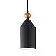 Sospensione Industrial-Minimal Triade-1 Metallo Grigio 1 Luce E27