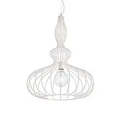 Lampada A Sospensione Clarissa Metallo Bianco 1 Luce E27