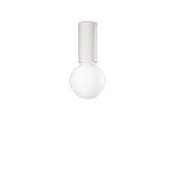 Plafoniera Moderna Petit Metallo Bianco 1 Luce E27 8W 3000K Luce Calda