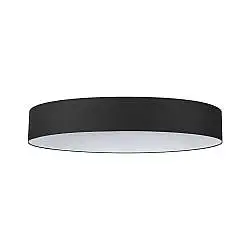 Set di Paralume Cilindro D90 H09 Tessuto Nero Collezione SET Ideal Lux