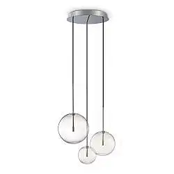 Lampada A Sospensione Equinoxe 3 Luci G4 Cromo Dimmerabile Ideal Lux