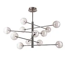 Lampadario Collezione EQUINOXE 12 Luci G4 Cromo Dimmerabile Ideal Lux