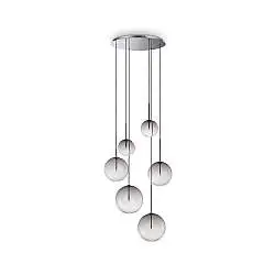 Lampada a Sospensione Equinoxe 6 Luci G4 Cromo Dimmerabile Ideal Lux