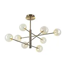 Lampadario Equinoxe 8 Luci G4 Cromo Finitura Cromo Regolabile Ideal Lux