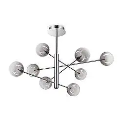 Lampadario Sospensione Equinoxe 8 Luci G4 Cromo Dimmerabile Ideal Lux