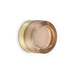 Applique Contemporanea Lolly Metallo Ottone E Vetro Ambra Gx53