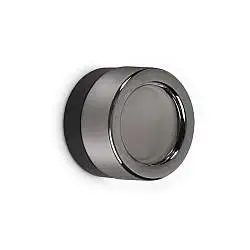 Applique Contemporanea Lolly Metallo Nero E Vetro Fumè Gx53