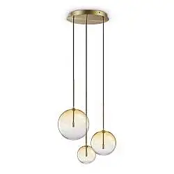 Lampada A Sospensione Equinoxe 3 Luci G4 Cromo Regolabile Metallo/Vetro Ideal Lux