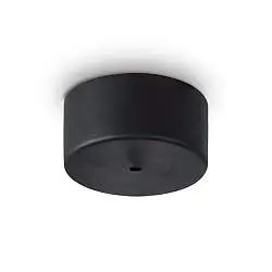 Rosone Per Lampada Collezione MAPA Nero Alluminio/Vetro 9 Cm Ideal Lux