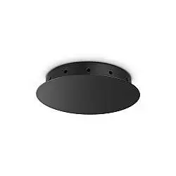 Rosone Magnetico Collezione ROSONE Finitura Nero Ø18 cm Altezza 3 cm Ideal Lux