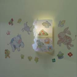 Applique Moderna Animal Farm Polilux ® Grafica Animali Fattoria 1 Luce E27 Applique Moderna Animal Farm Polilux ® Grafica Animali Fattoria 1 Luce E27