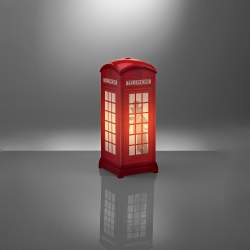 Lampada Da Scrivania-Ufficio Moderna Red Phone Box Polilux ® Rosso 1 Luce E14 Lampada Da Scrivania-Ufficio Moderna Red Phone Box Polilux ® Rosso 1 Luce E14
