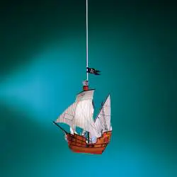 Sospensione Moderna Veliero Polilux ® Grafica Veliero Pirati 1 Luce E27