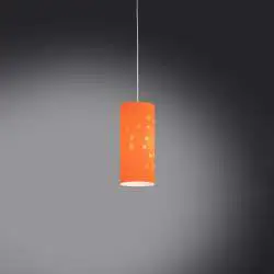 Sospensione Moderna Pois Polilux ® Arancione Materie Plastiche Bianco 1 Luce E27