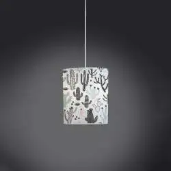 Sospensione Moderna Decolight Polilux ® Grafica Cactus 1 Luce E27