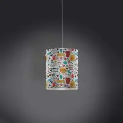 Sospensione Moderna Decolight Polilux ® Grafica Enjoy 1 Luce E27