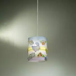 Sospensione Moderna Animal Farm Polilux ® Grafica Animali Fattoria 1 Luce E27