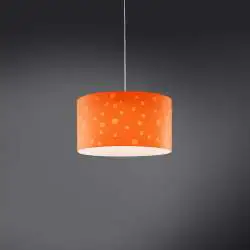 Lampadario Moderno Pois Polilux ® Arancione Materie Plastiche Bianco 3 Luci E27