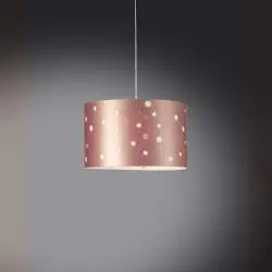 Lampadario Moderno Pois Polilux ® Pink Metal Materie Plastiche Bianco 3 Luci E27