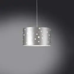 Lampadario Moderno Pois Polilux ® Argento Materie Plastiche Bianco 3 Luci E27
