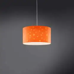 Lampadario Moderno Pois Polilux ® Arancione Materie Plastiche Bianco 5 Luci E27