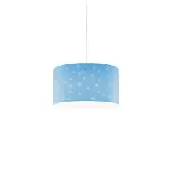 Lampadario Moderno Pois Polilux ® Blu Pastello 5 Luci E27