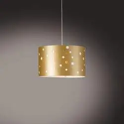 Lampadario Moderno Pois Polilux ® New Gold Materie Plastiche Bianco 5 Luci E27