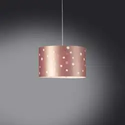 Lampadario Moderno Pois Polilux ® Pink Metal Materie Plastiche Bianco 5 Luci E27