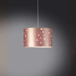 Sospensione Moderna Pois Polilux ® Pink Metal 1 Luce E27 D40Cm