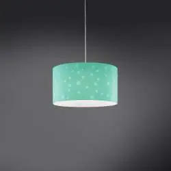 Sospensione Moderna Pois Polilux ® Verde Pastello 1 Luce E27 D40Cm