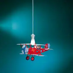 Sospensione Moderna Biplano Polilux ® Rosso Biplano Rosso 1 Luce E27