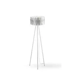 Piantana Moderna Amanda Polilux ® Argento E Metallo 1 Luce E27