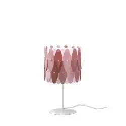 Lampada Da Scrivania Moderna Amanda Polilux ® Pink Metal E Metallo 1 Luce E27