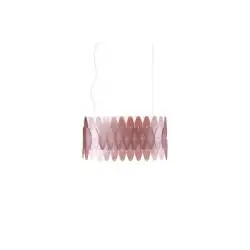 Lampadario Moderno Ovale Amanda Polilux ® Pink Metal E Metallo Cromo 3 Luci E27