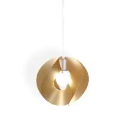 Sospensione Moderna Atom Polilux ® New Gold E Metallo Cromo 1 Luce E27