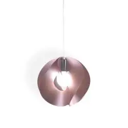 Sospensione Moderna Atom Polilux ® Pink Metal E Metallo Cromo 1 Luce E27