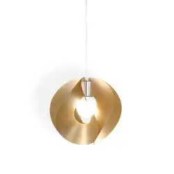 Sospensione Moderna Atom Polilux ® New Gold E Metallo Cromo 1 Luce E27 D54Cm