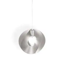 Sospensione Moderna Atom Polilux ® Argento E Metallo Cromo 1 Luce E27 D54Cm