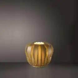 Lampada Ricaricabile Da Tavolo Queen Polilux ® New Gold 1 Luce Led D42Cm