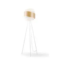 Piantana Moderna 3 Piedi Bea Polilux ® New Gold E Metallo 1 Luce E27